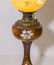 Victorian Hand painted Satin Glass Banquet Lamp - 2