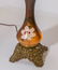 Victorian Hand painted Satin Glass Banquet Lamp - 3
