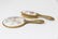 Porcelain Hand Mirror and Brush Set - 6