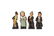 4 Miniature Charles Dickens Character Figurines by