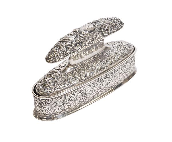 Rare Complete Gorham Sterling Repousse Powder Box (1 of 7)