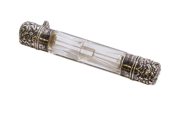 19th Century Glass Double Compartment Perfume Bottle (1 of 5)