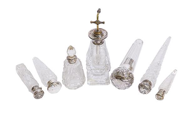 Assembled Cut Glass Perfume Bottle with Sterling (1 of 7)