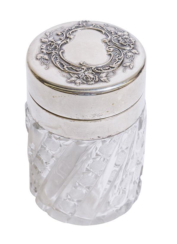 ABCG Powder Jar with Sterling Hinged Lid (1 of 7)