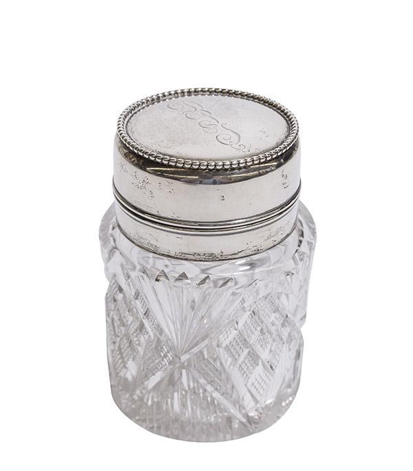 ABCG Powder Jar with Sterling Hinged Lid (1 of 5)