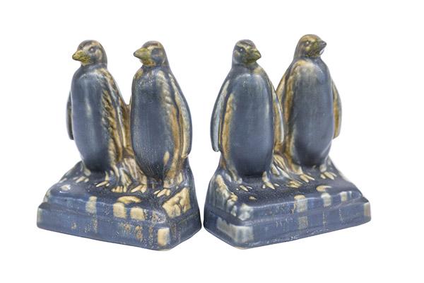 Rookwood Penguin Bookends, 2659: Pottery: Rookwood Pottery, Artist: Production, Shape#: 2659, Size: 5 7/8