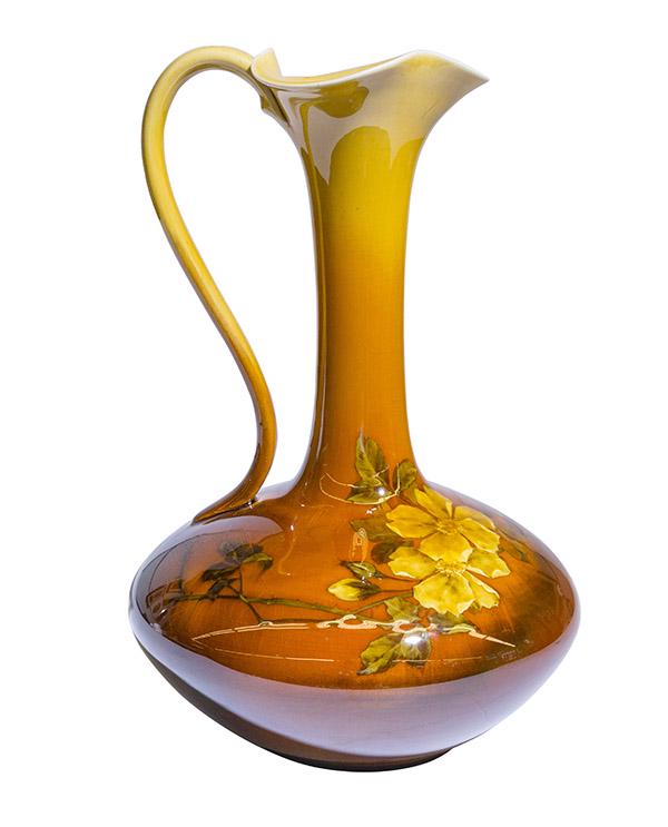 Matt Daly Rookwood Standard Ewer, 468B: Pottery: Rookwood Pottery 1983, Shape# 468B, Signed: Artist cipher, RP logo, Size: 11h