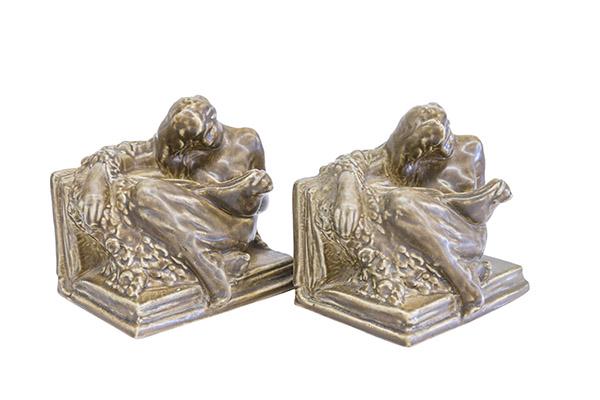 Rookwood Pottery Porcelain Bookends, 2184 (1 of 8)