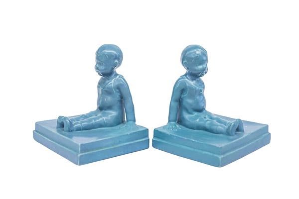 Rookwood Pottery Boy Bookends (1 of 6)