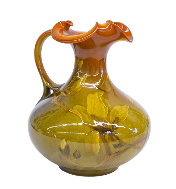 Matt Daly Rookwood Standard Pitcher: Pottery: Rookwood Pottery, Artist: Matt Daly, Shape#: 710, Signed: Artist cipher, RP logo, Size: 8h