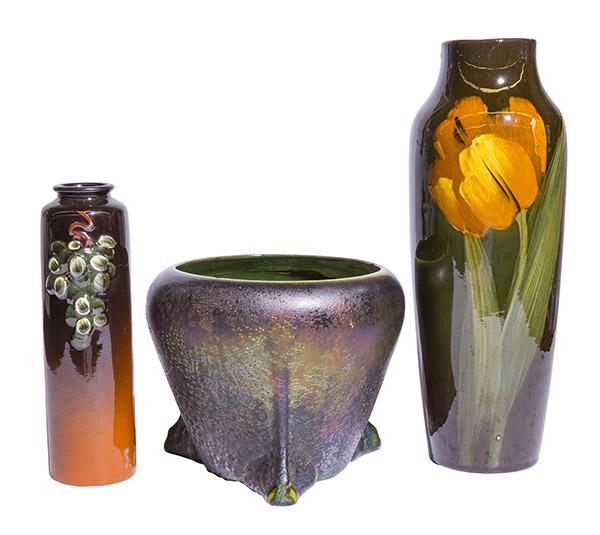 Two Weller Vases & Austrian Purple Luster (1 of 8)