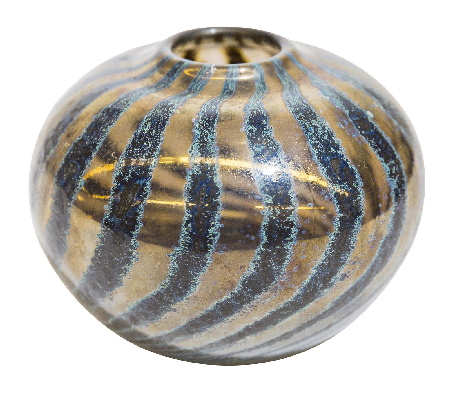 Yaffa S. Korsky & Jeff M Todd Art Glass Vase: Art glass vase. Incised signature and dated LC - 57. 3h.