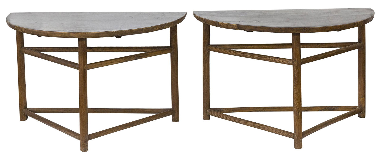 Pair of 19th Century Demilune Console Tables (1 of 15)
