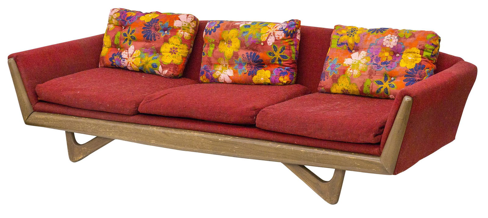 Adrian Pearsall Sofa: Sofa, Craft and Associates, USA, 1960. Walnut and upholstery. 94w x 34d x 26h