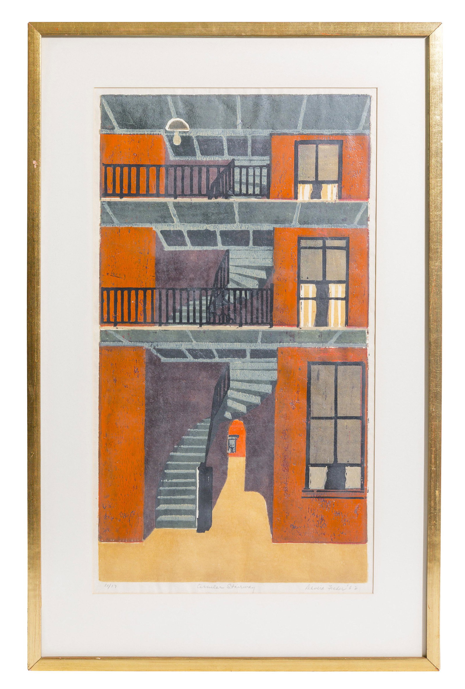 Davira Fisher (20th Century) Woodblock Print (1 of 7)