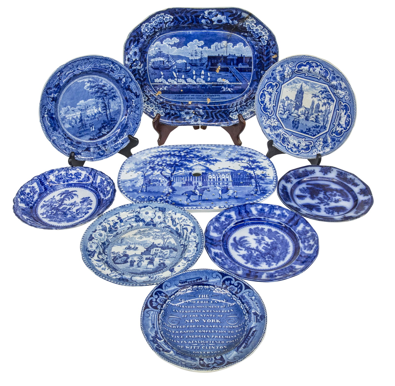 19th Century Assembled Historical Blue Staffordshire (1 of 12)