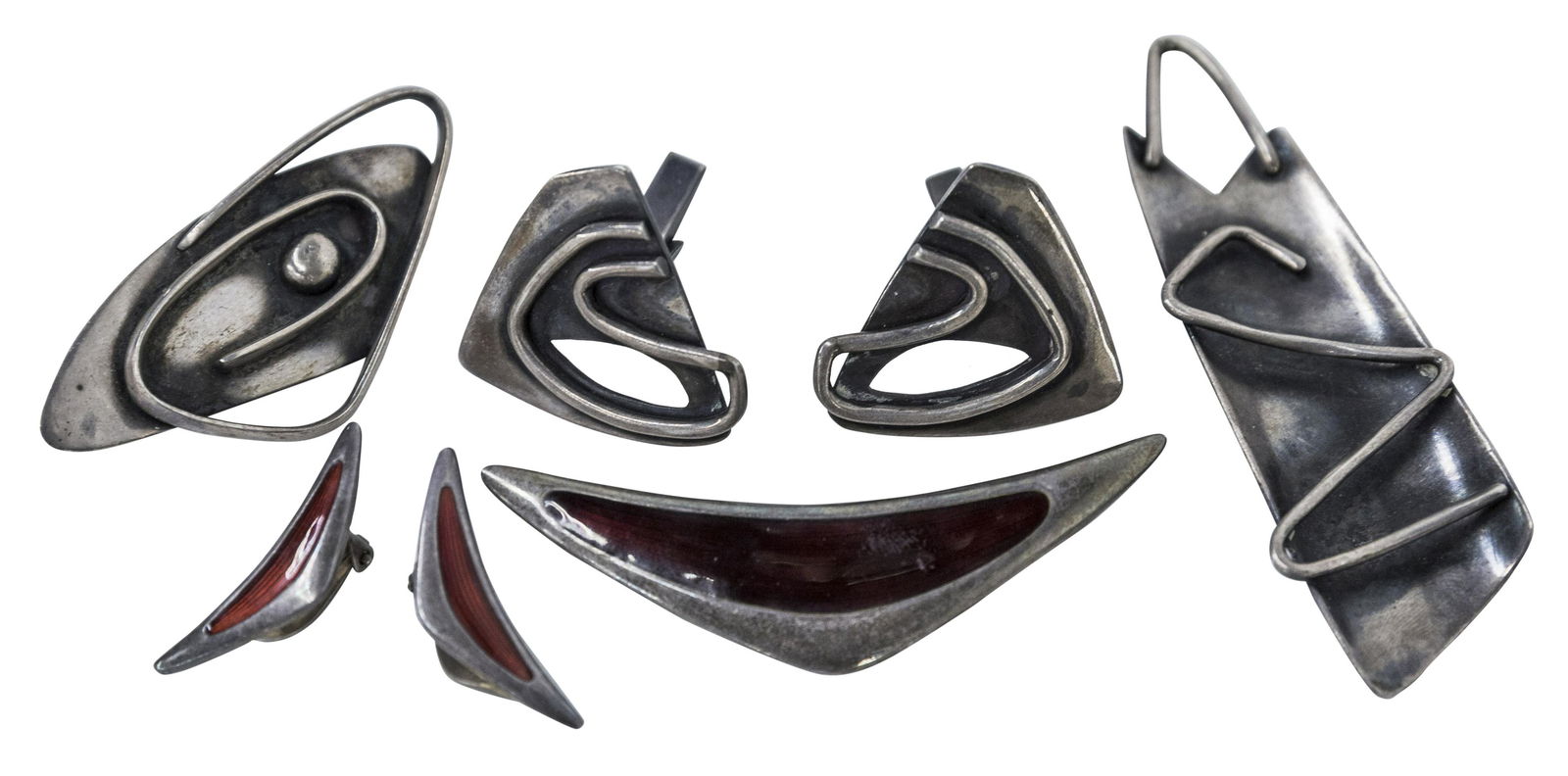 Margaret De Patta Style Brooch, Pendant and Earrings (1 of 4)