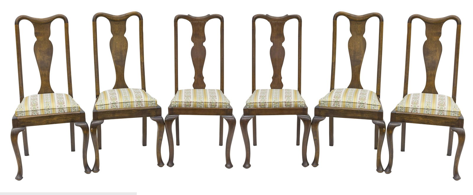 Late 19th Century Queen Anne Style Dining Chairs (1 of 10)