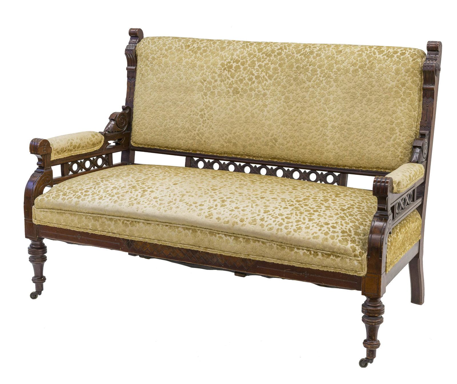 Fine Victorian Walnut Sofa (1 of 10)