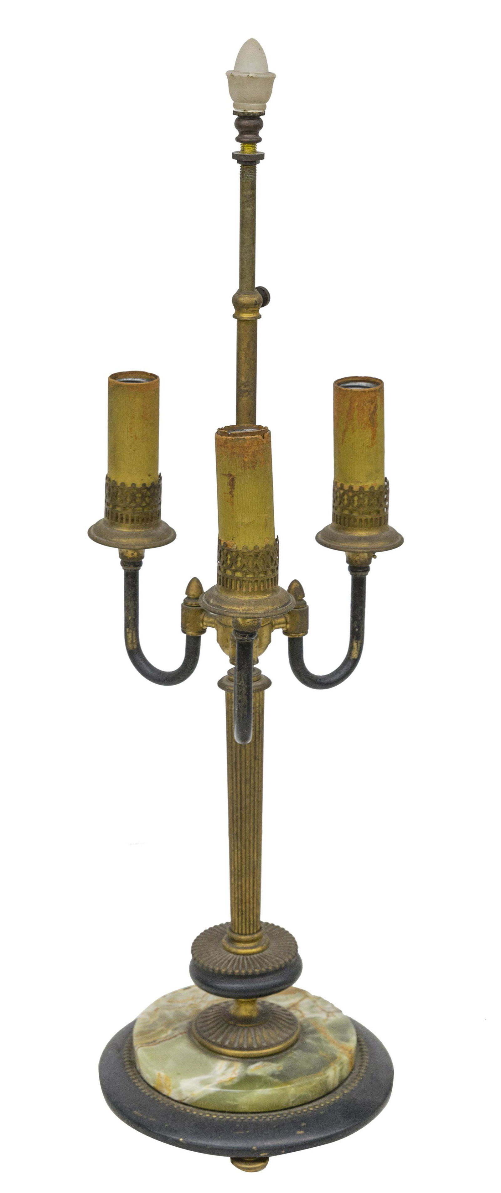 Antique Footed Candlestick Table Lamp (1 of 5)