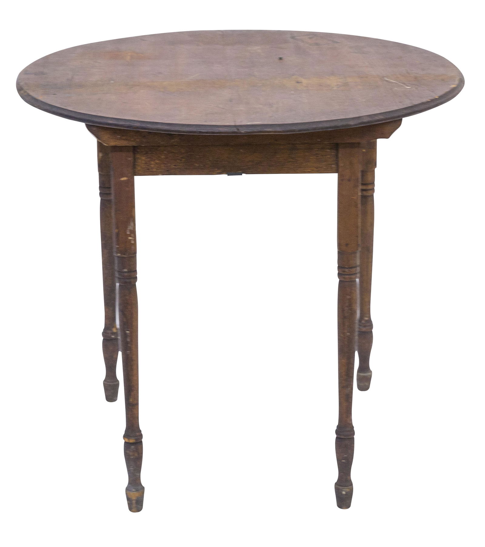 Antique Primitive Round Folding Kitchen Table (1 of 7)