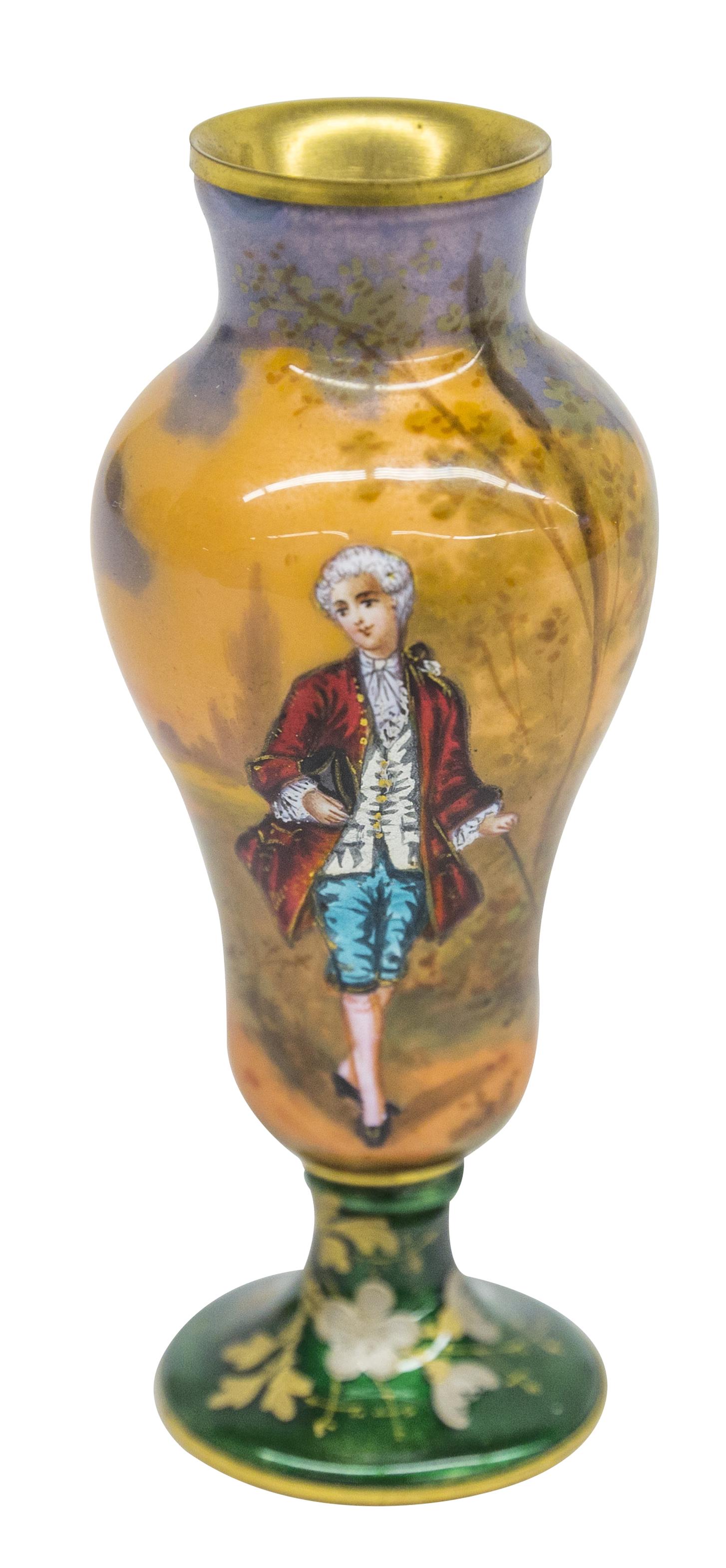 French Enamel Curio Vase (1 of 8)