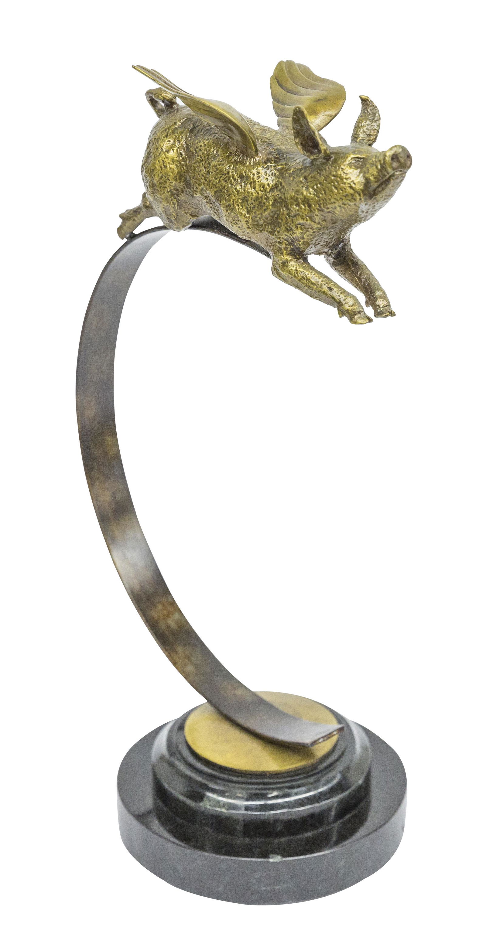 Maitland Smith Flying Pig Sculpture (1 of 7)