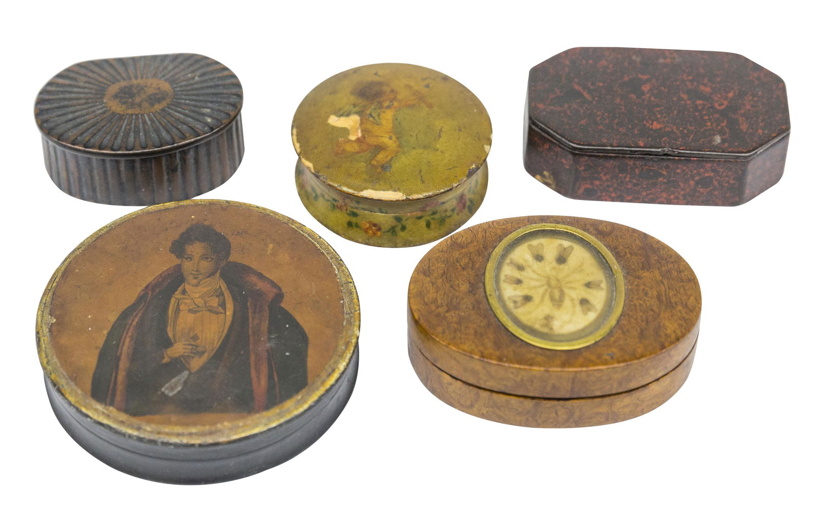 Five Assembled Miniature Boxes 19th & 20th Century (1 of 5)