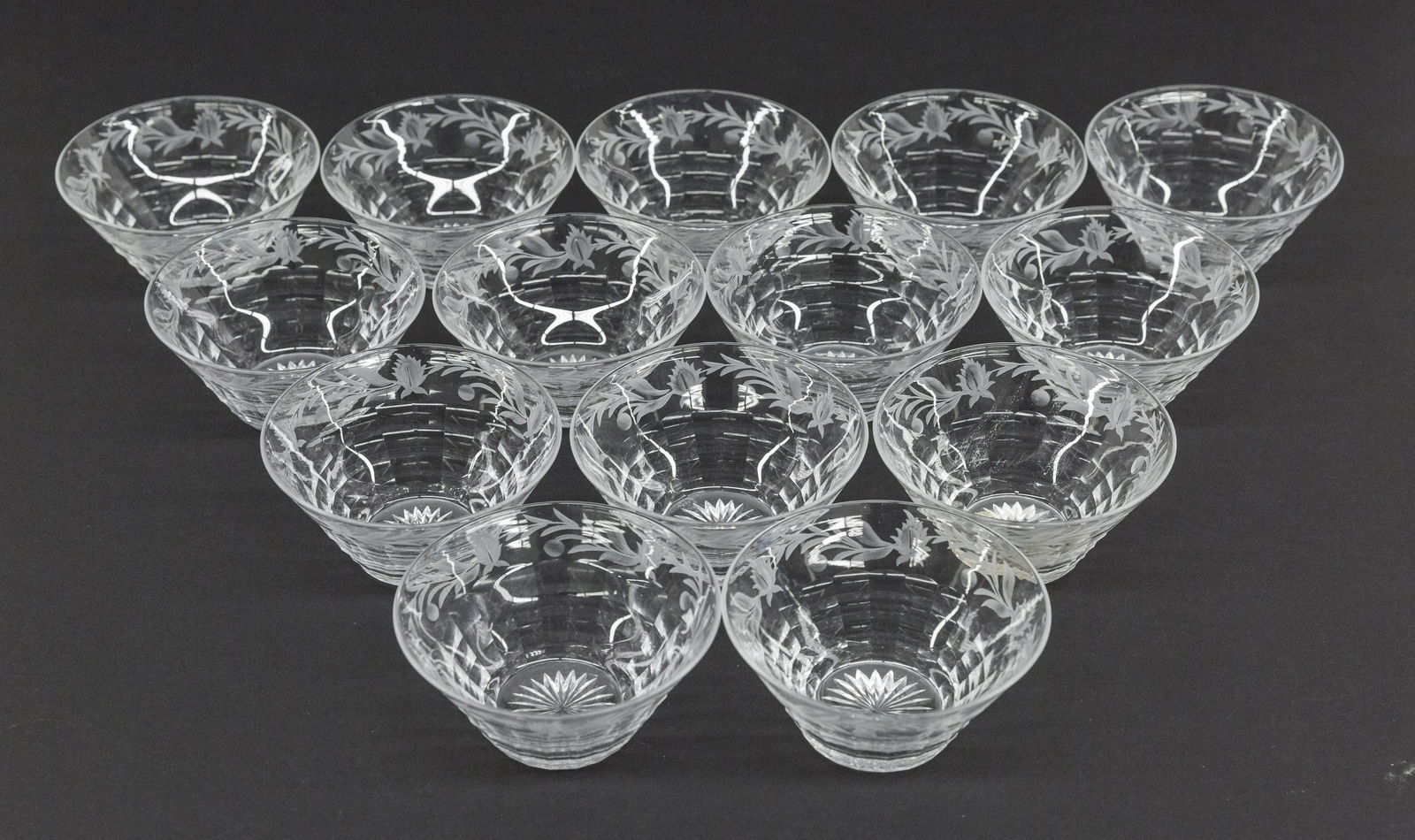 Edinburgh Scotland Crystal Finger Bowls, Set of 14 (1 of 7)