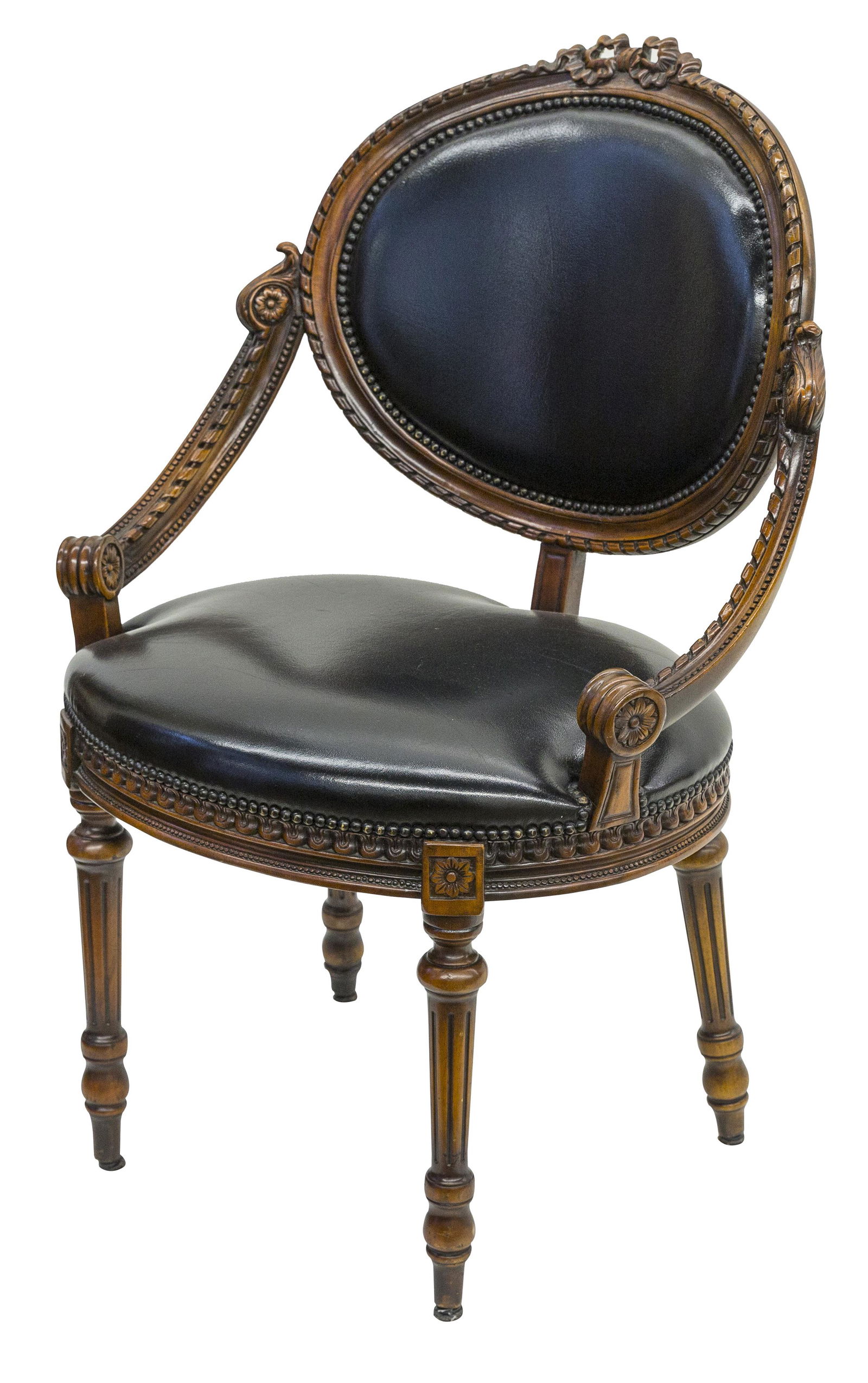 EJ Victor (Attribution) Patent Leather Accent Chair (1 of 11)