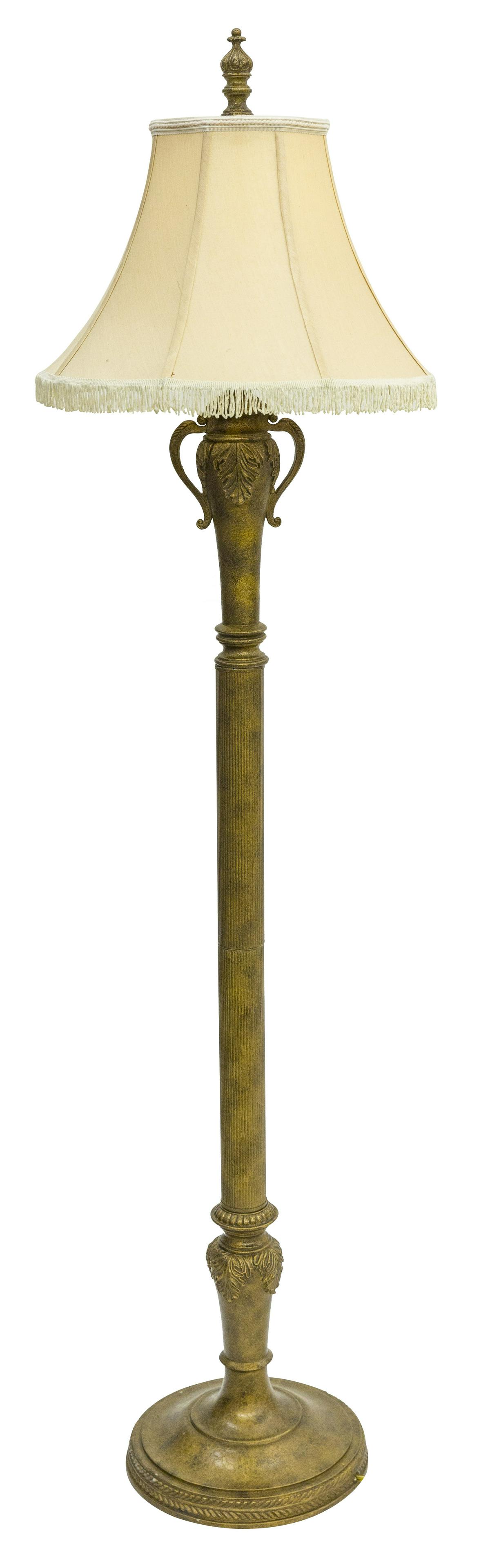 Lacquered Metal Neoclassical Floor Lamp (1 of 8)