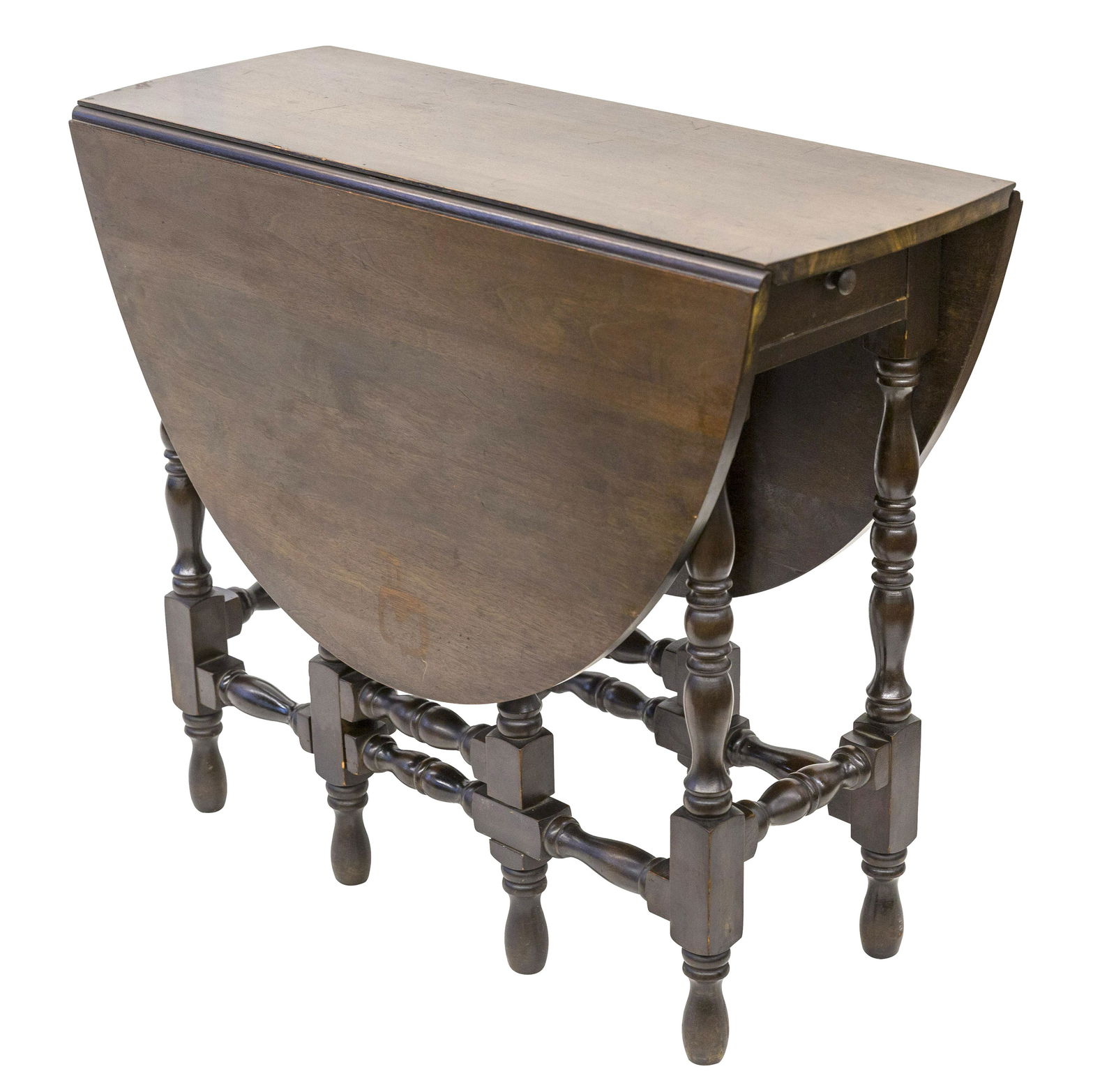 Imperial Walnut Gate Leg Dining Table (1 of 14)