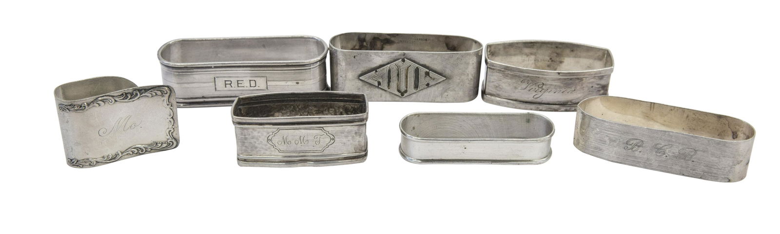 Assembled Sterling Silver Napkin Rings & Money Clips (1 of 6)