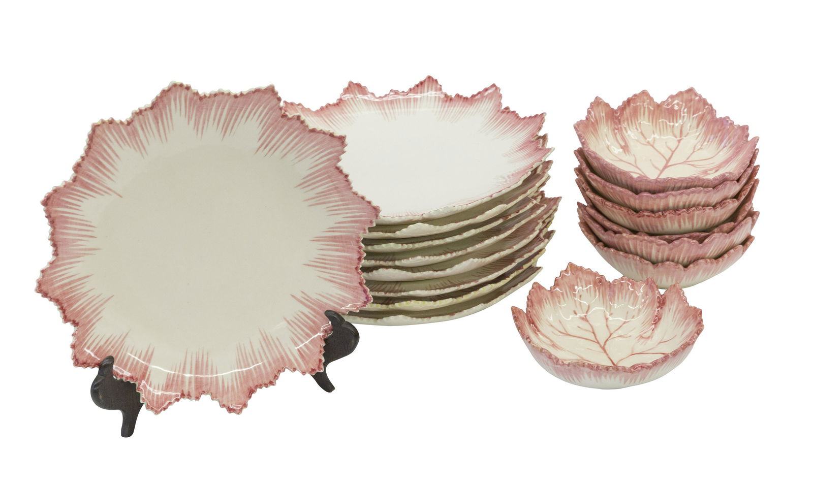 Decorative Porcelain Leaf Plates & Bowls (1 of 6)