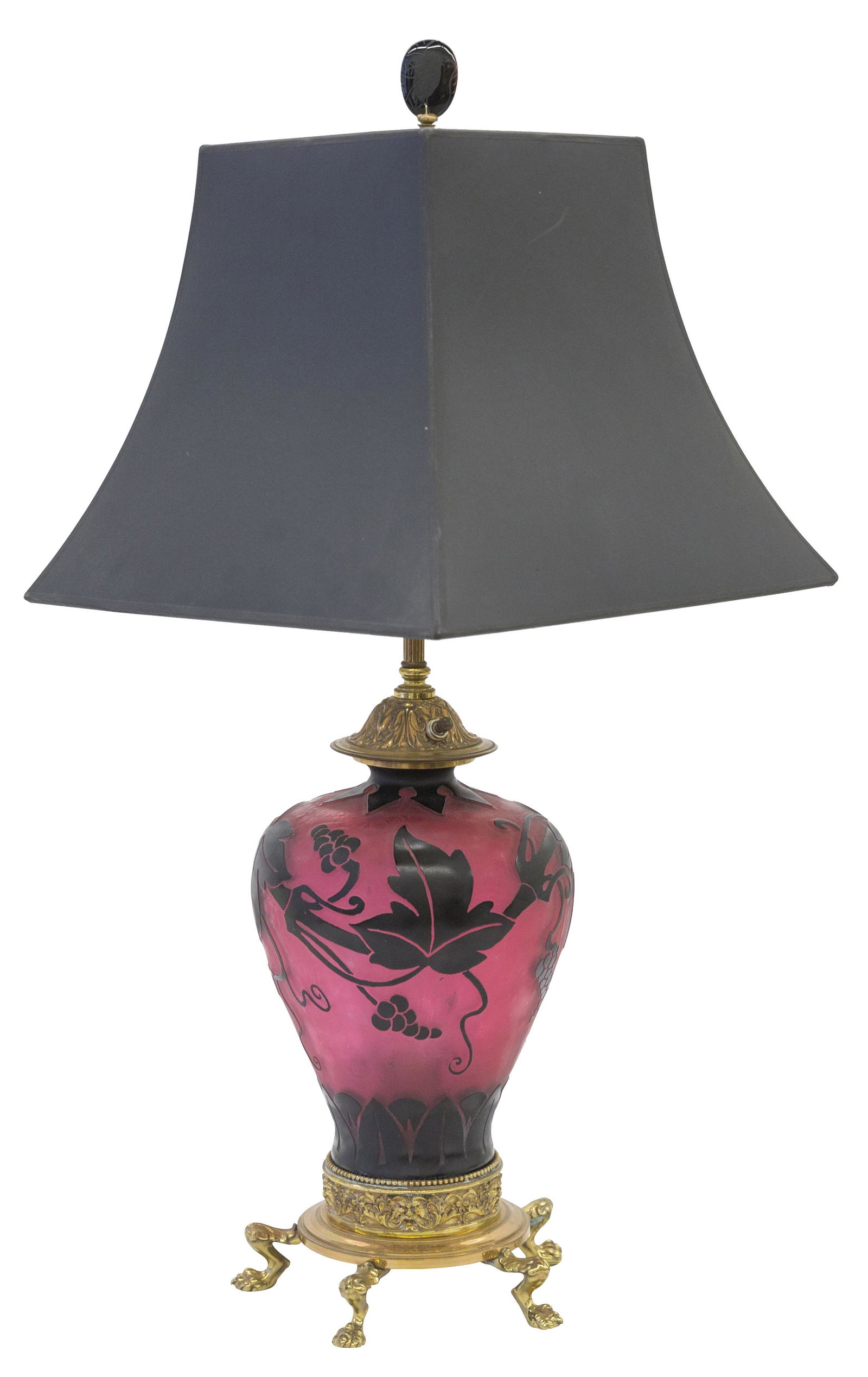 Outstanding Red Art Glass Lamp (1 of 8)