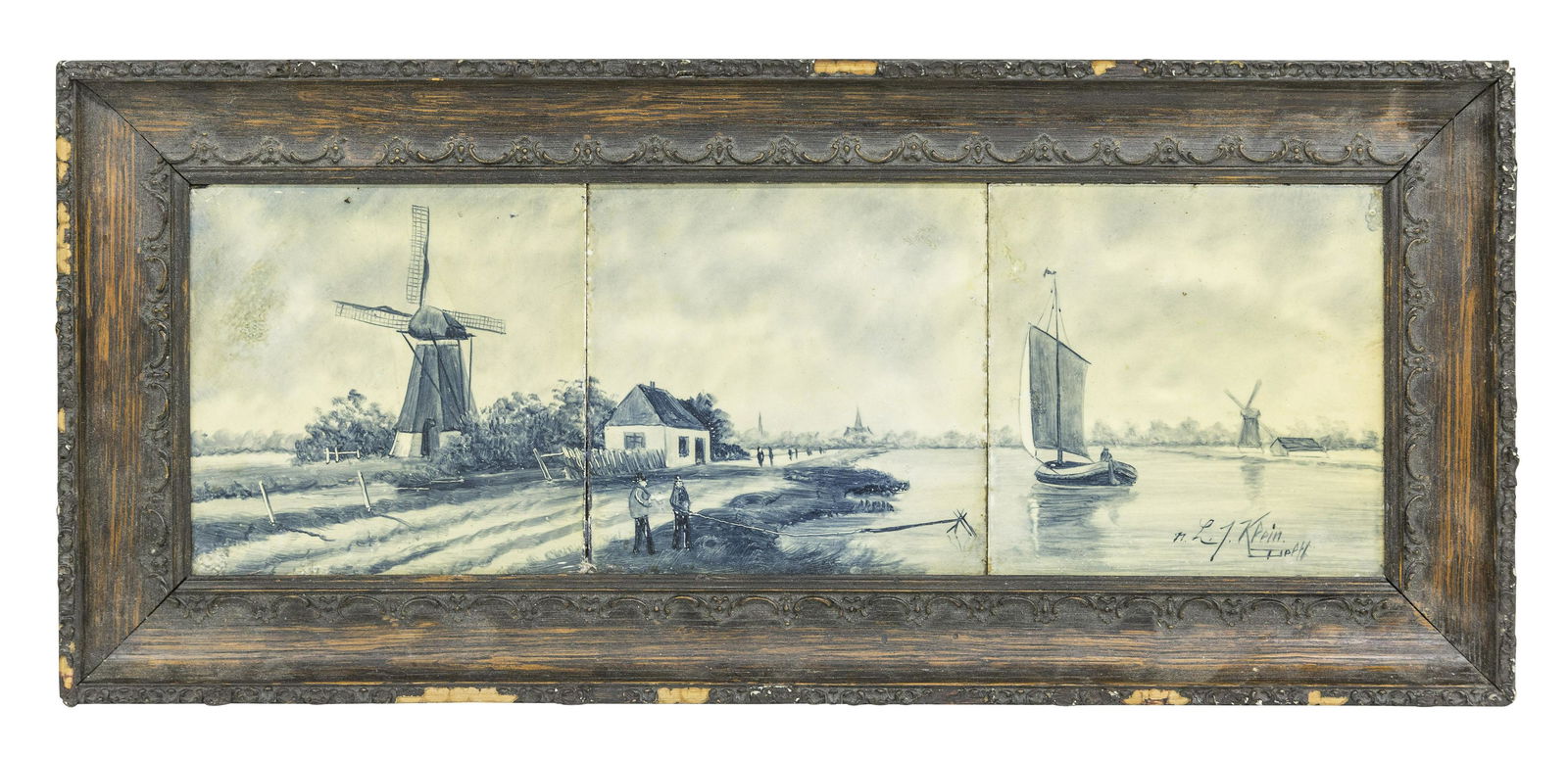 Signed Framed Delft Tiles (1 of 6)