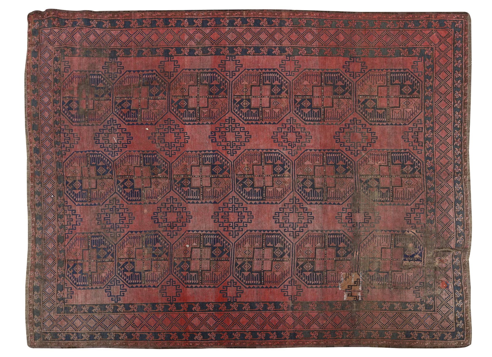 Oriental Rug: All over design, black, red, 8' 5" x 8' 8" Property of John A. Ruthven, Georgetown Ohio