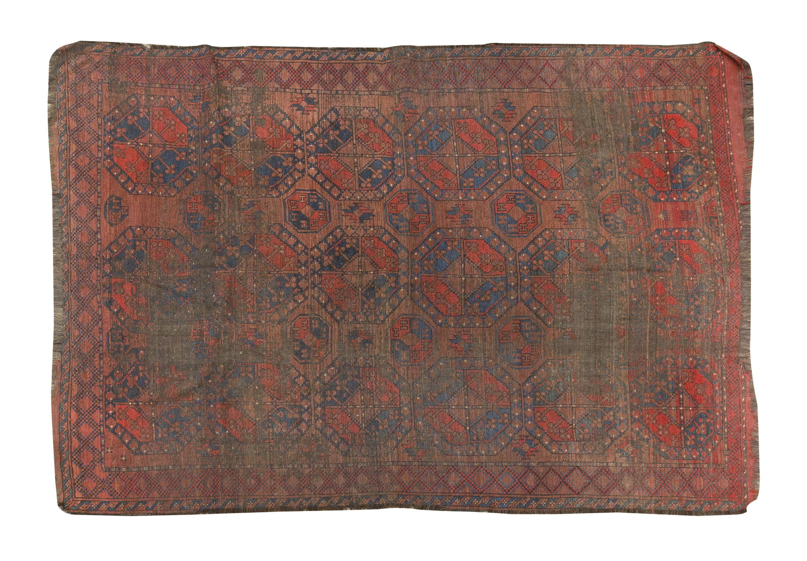 Oriental Rug: Overall design. Red. 6'8" x 8'7". Property of John A. Ruthven, Georgetown Ohio