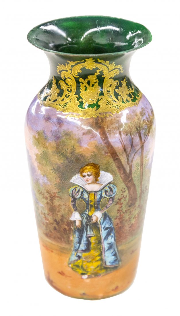 19th Century French Enamel Cabinet Vase (1 of 10)