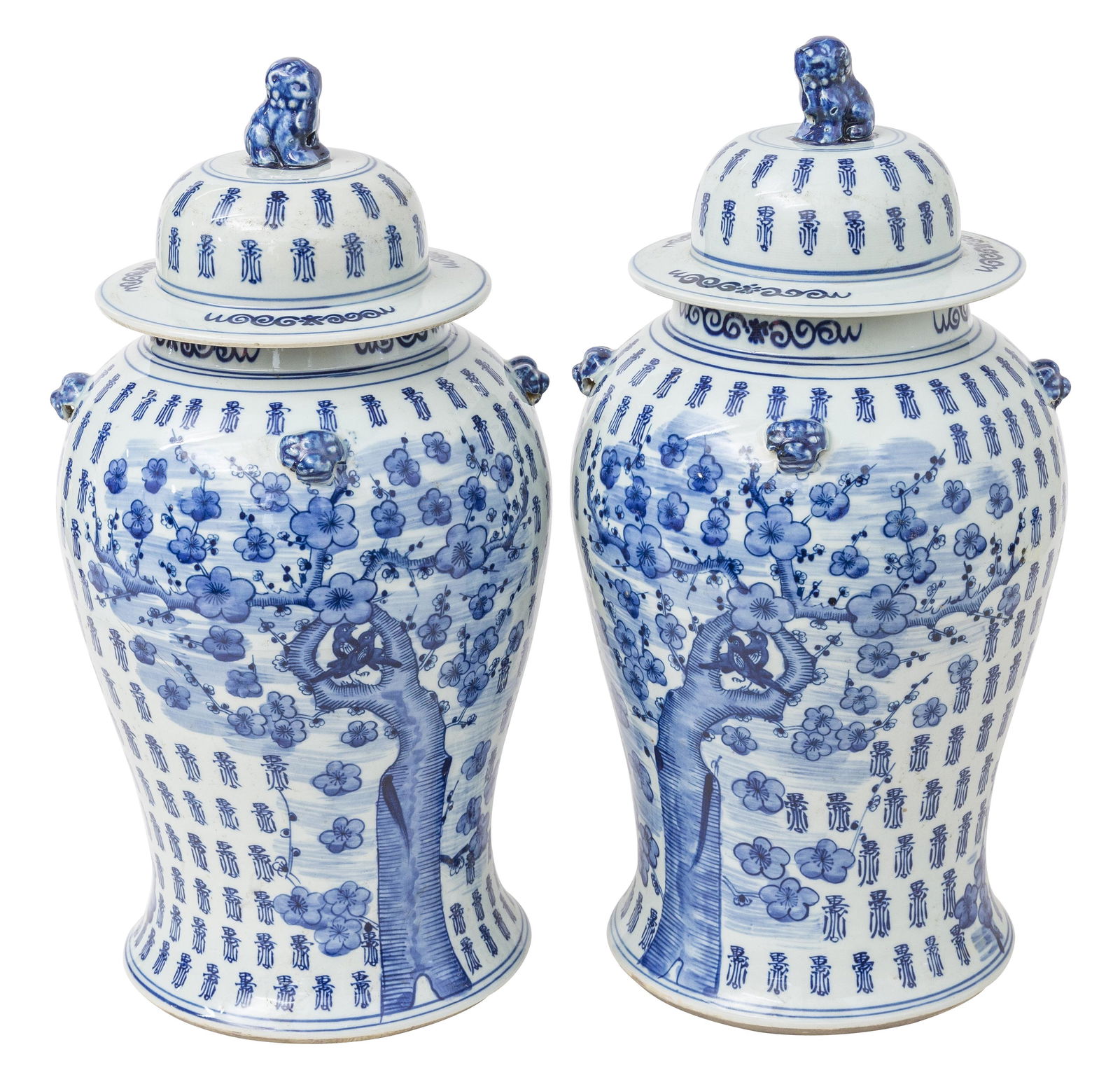 Fine Pair of Chinese Canton Temple Jars (1 of 8)