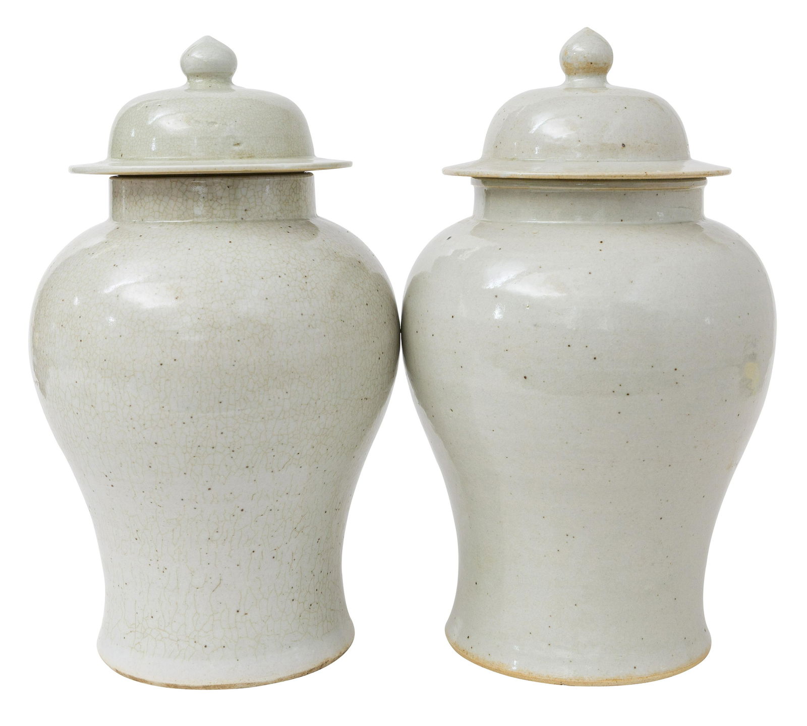 Pair of Chinese Temple Jars with Lids (1 of 7)