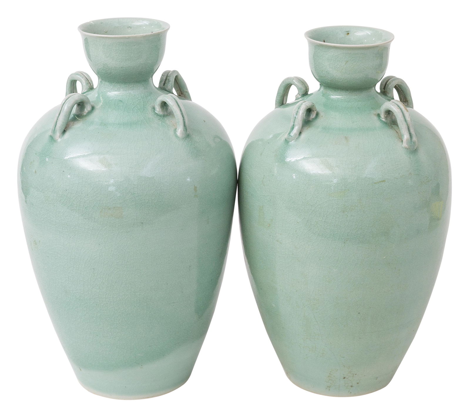Pair of Chinese Celadon Vases (1 of 8)