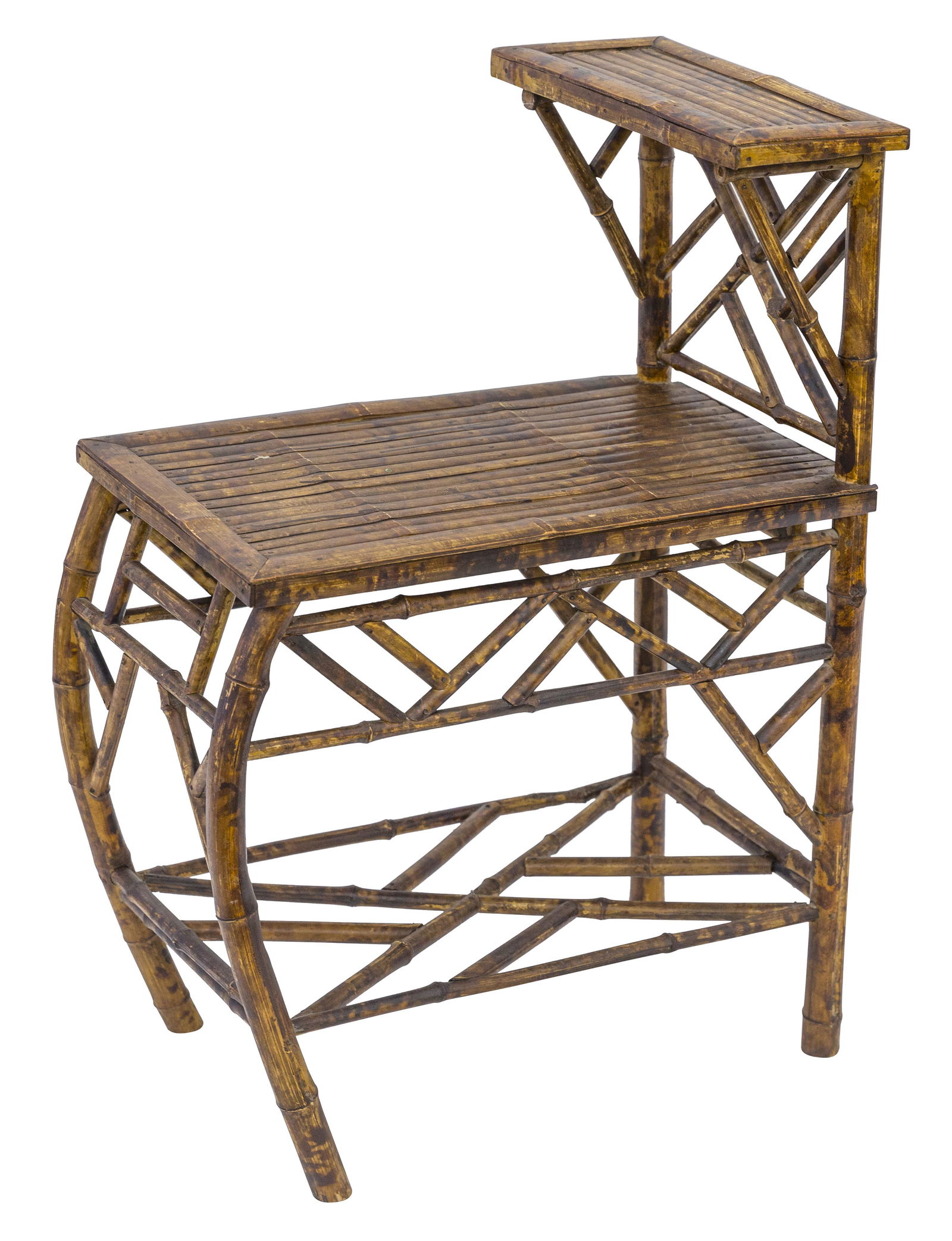 Late 19th Century Chinese Bamboo Chair- Side Table (1 of 12)