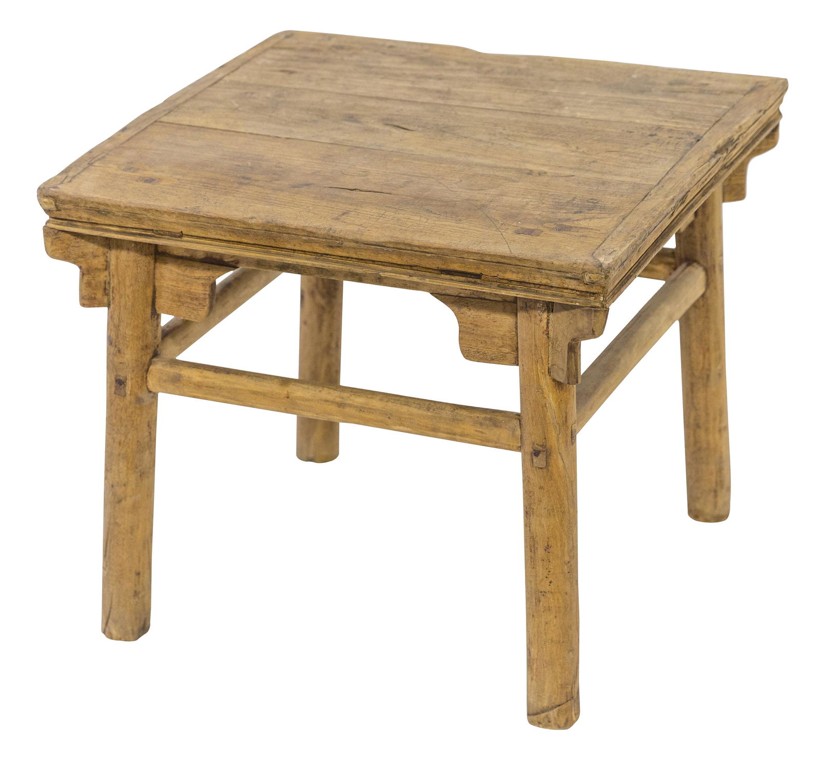Chinese Rustic Square Table with stretchers (1 of 10)