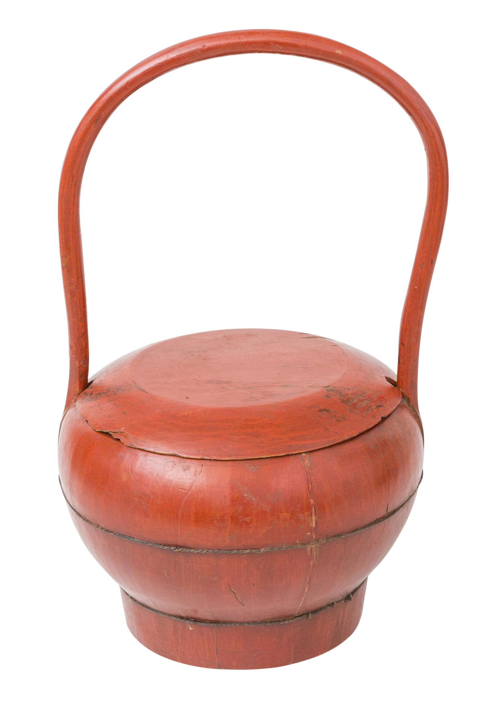Chinese Red Lacquer Food Container with Loop Handle (1 of 6)