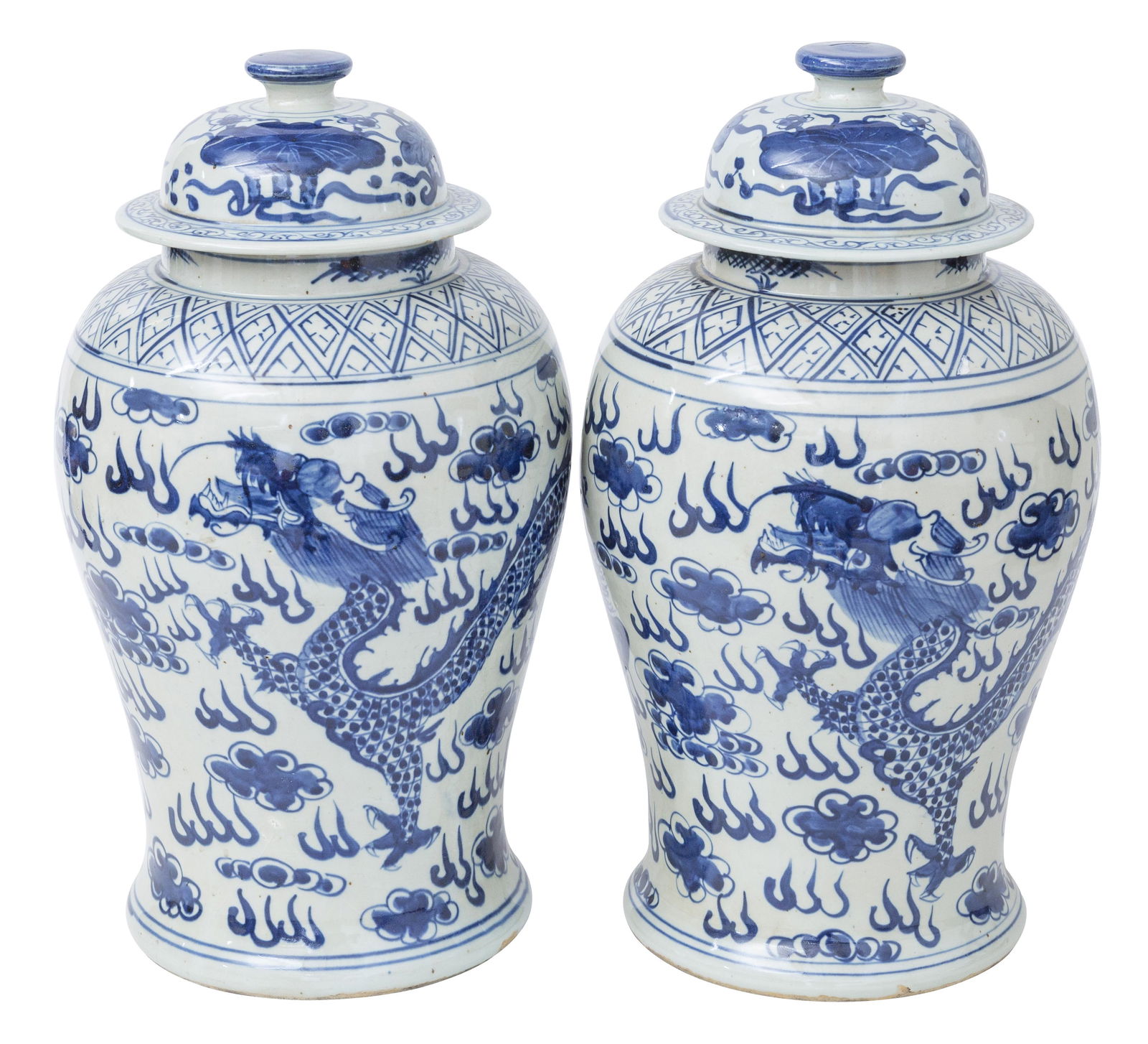 Pair of Chinese Canton Temple Jars (1 of 10)