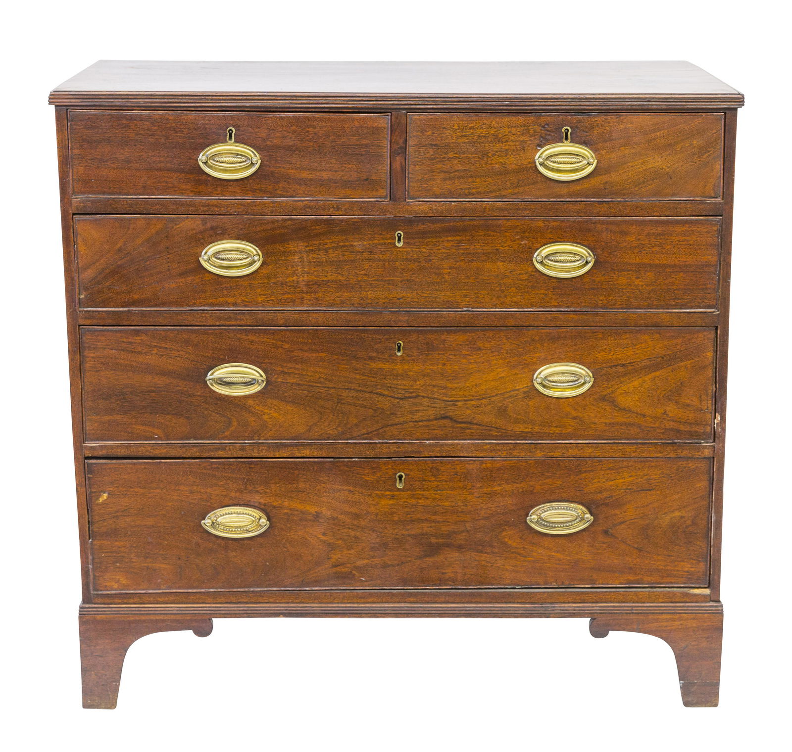 19th Century Mahogany Five Drawer Chest (1 of 16)
