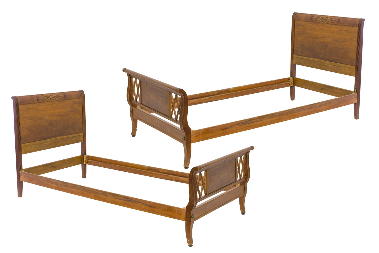 Mahogany Regency Style Twin Beds (1 of 12)