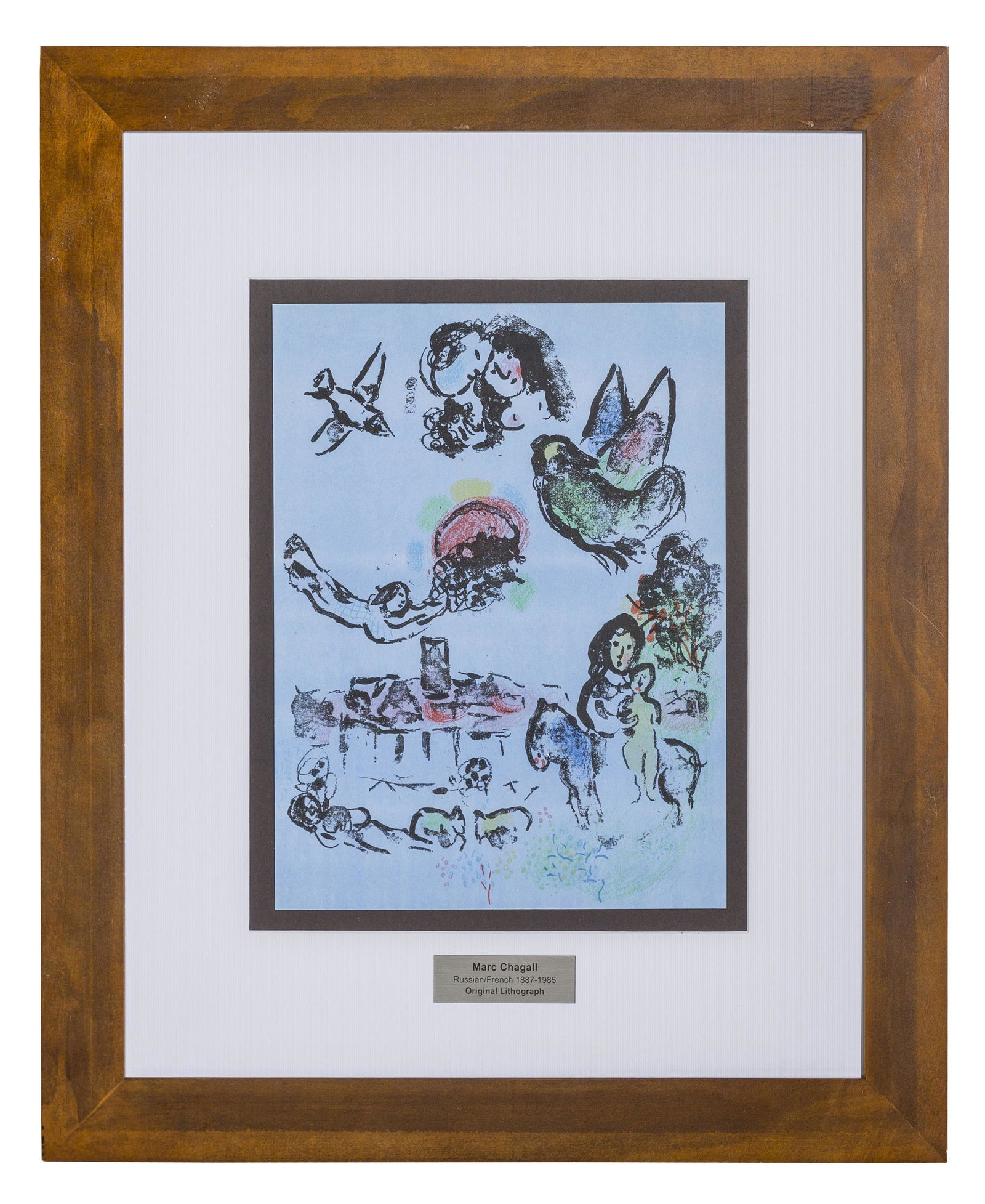 Marc Chagall (1887-1985) Lithograph (Russia, France): Lithograph on paper, "Nocturne in Venice" 1 of 1. 12 1/2 x 9 1/2 sheet size