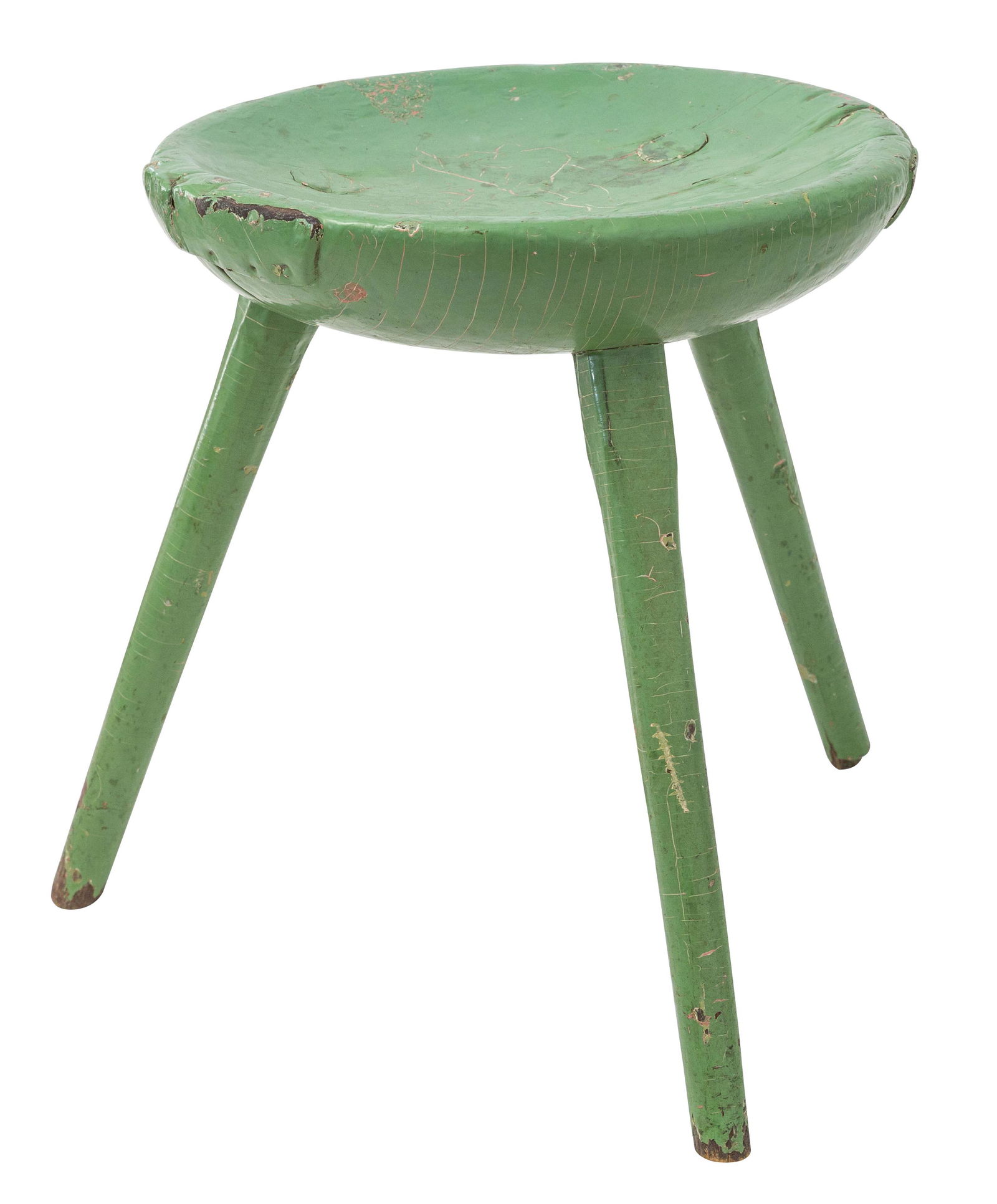 19th Century Folk Art Tri Legged Stool (1 of 7)